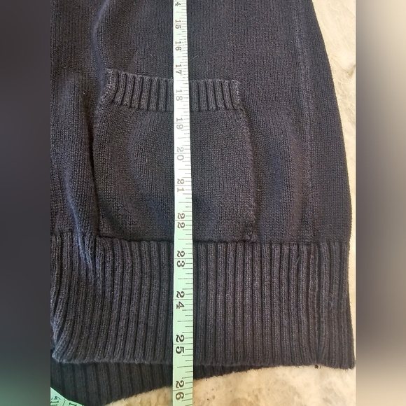 Oscar De La Renda Navy Blue Button Front Cardigan Sweater Large - Picture 11 of 11